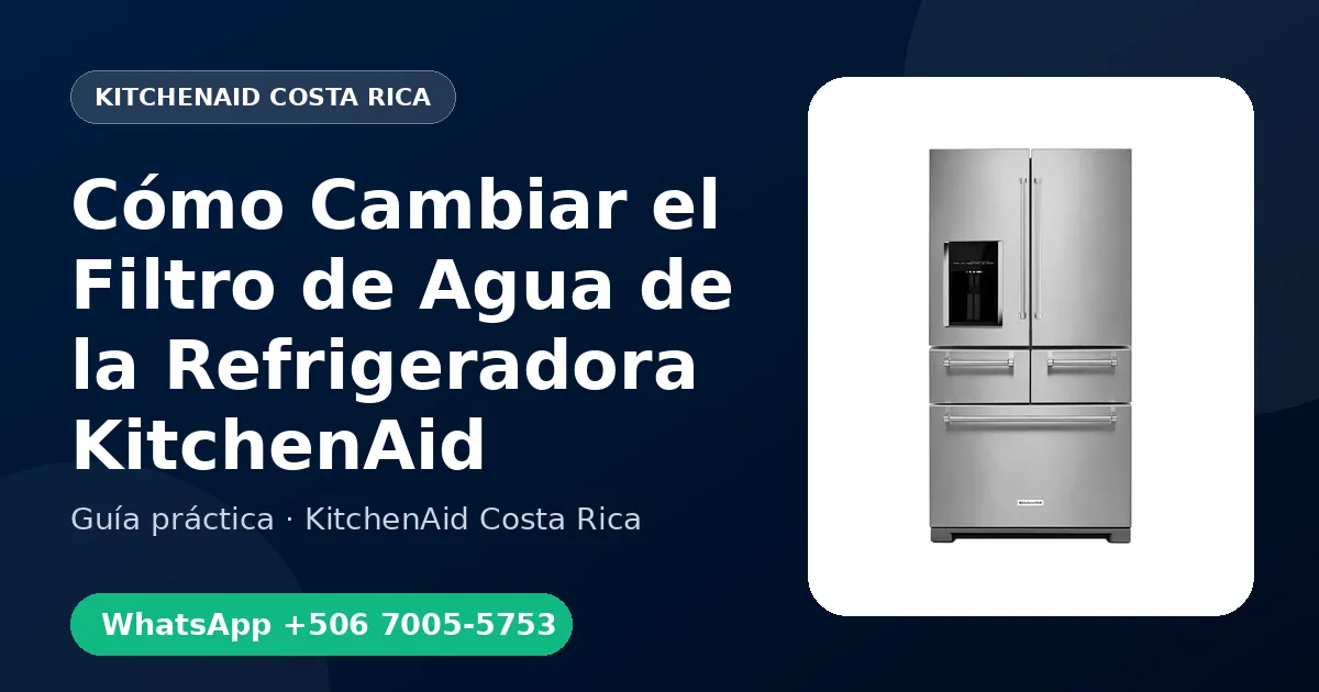 Cómo Cambiar el Filtro de Agua de una Refrigeradora KitchenAid