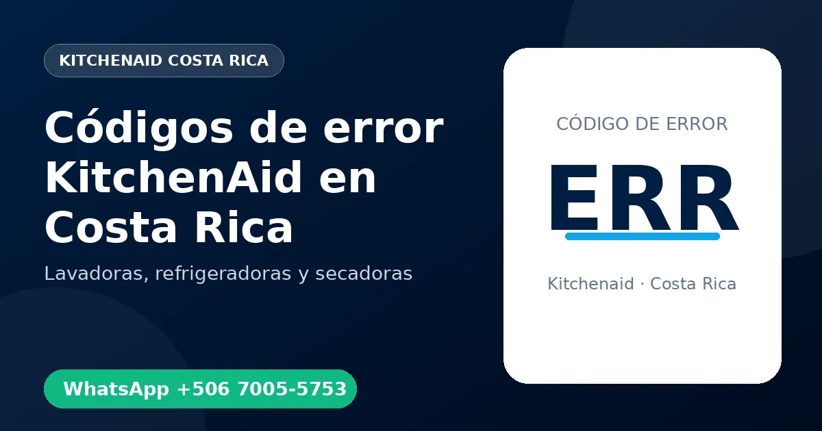 Códigos de error KitchenAid