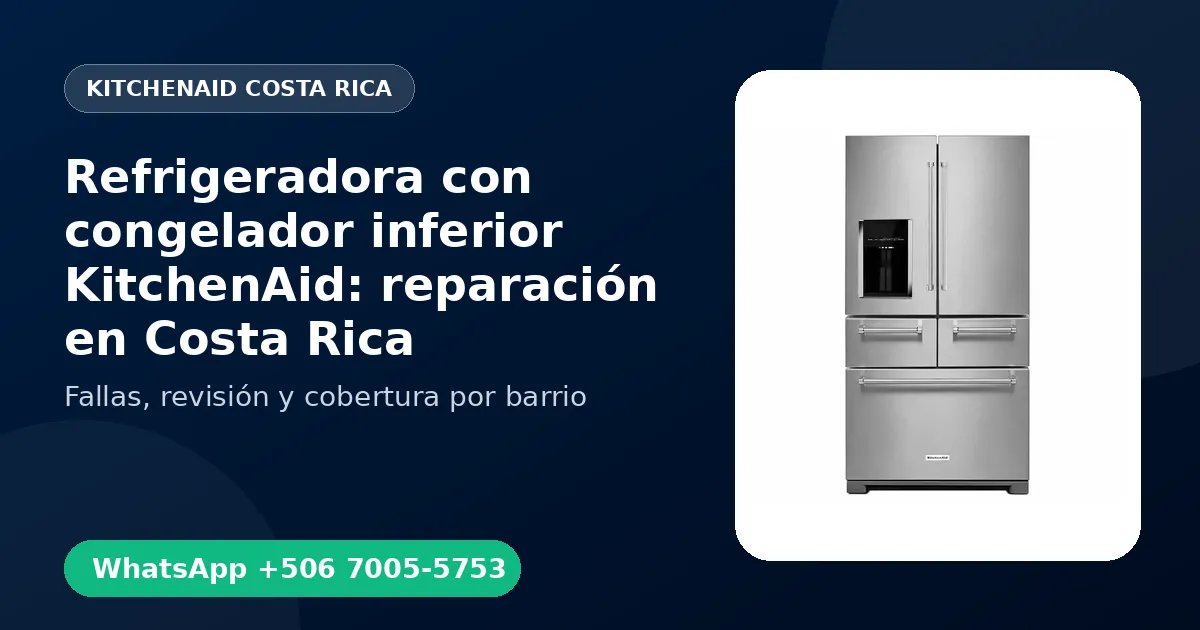 Refrigeradora con congelador inferior KitchenAid en Hatillo