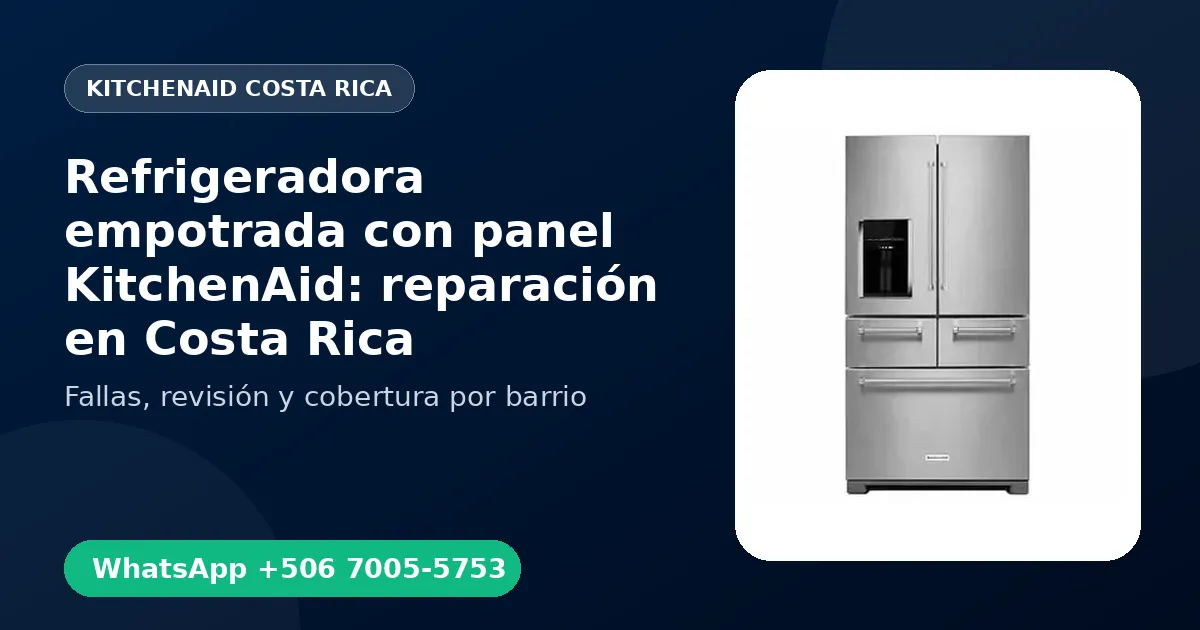 Refrigeradora empotrada con panel KitchenAid en Hatillo