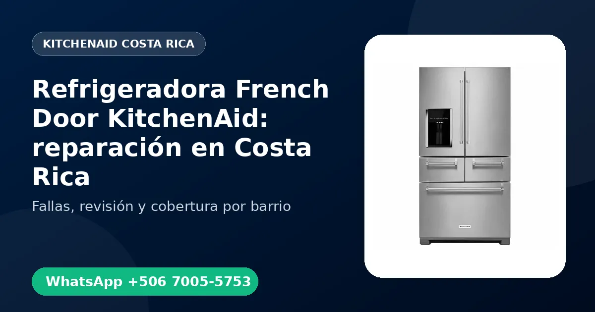 Refrigeradora French Door KitchenAid en Limón