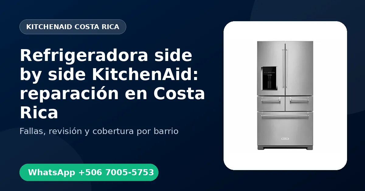 Refrigeradora side by side KitchenAid en Barva